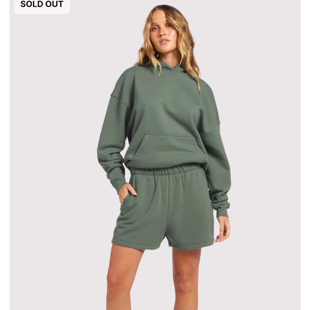 nuuds Vintage Fleece Pull-On Shorts in Limited Edition “Agave”